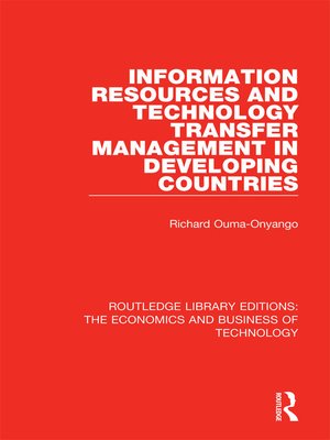 cover image of Information Resources and Technology Transfer Management in Developing Countries